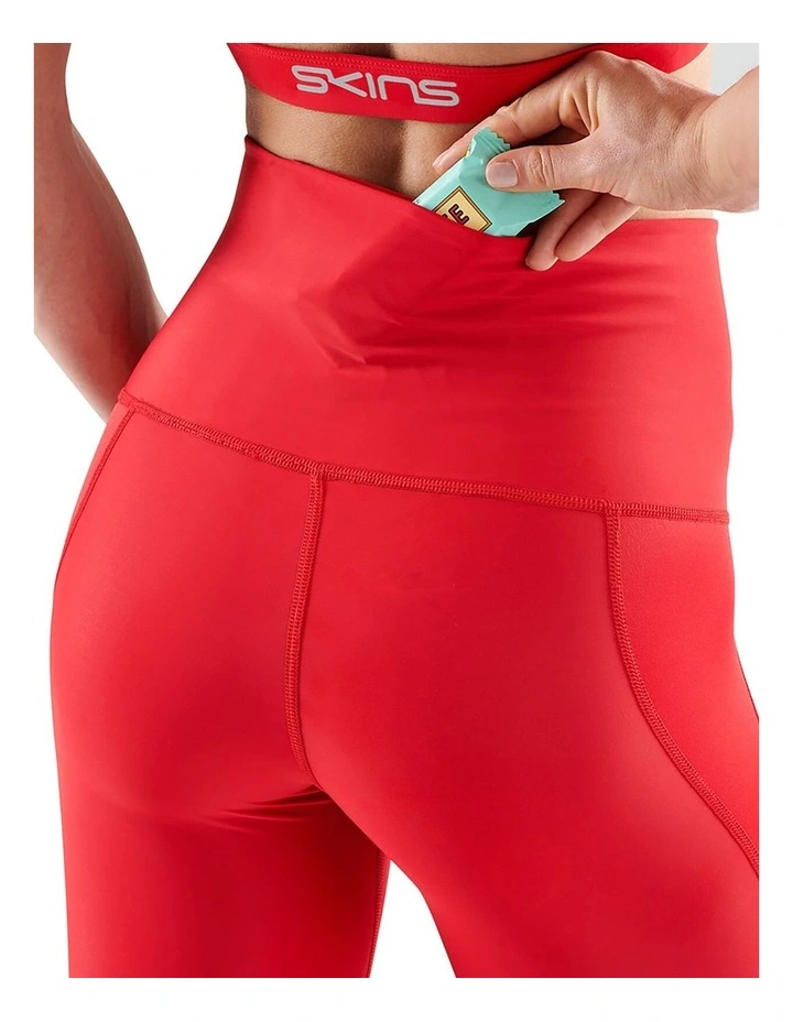 Series-3 Running/Yoga/Gym Long Skyscraper Tight in Red image 4