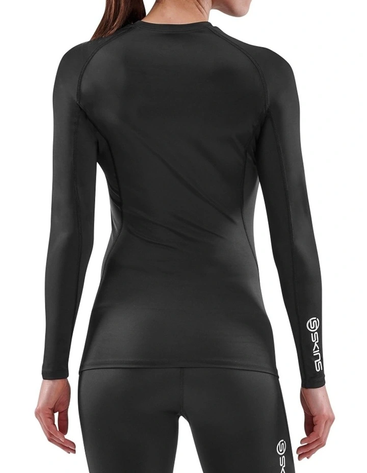Series-1 Active Long Sleeve Top in Black image 2