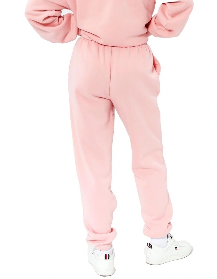 Logo Elastic Cuff Track Pants in Quartz Pink image 2