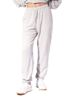 Logo Terry Cuff Trackpant in Antartica White