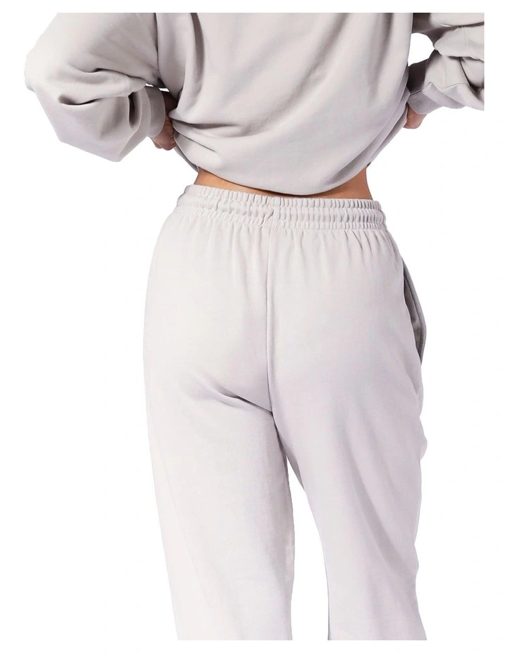 Logo Terry Cuff Trackpant in Antartica White image 2