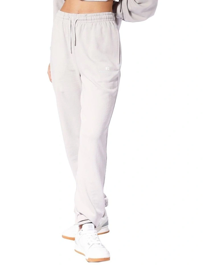 Logo Terry Cuff Trackpant in Antartica White image 3