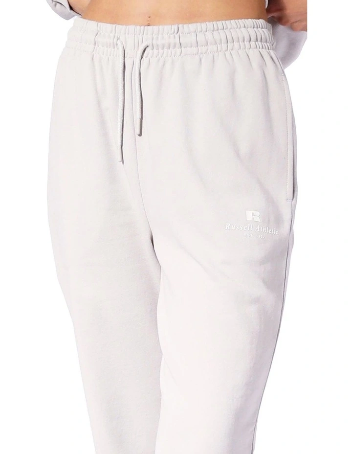 Logo Terry Cuff Trackpant in Antartica White image 4