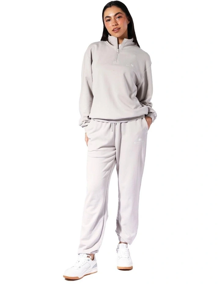 Logo Terry Cuff Trackpant in Antartica White image 5