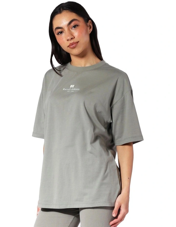 Logo Tee in Shadow Green image 3