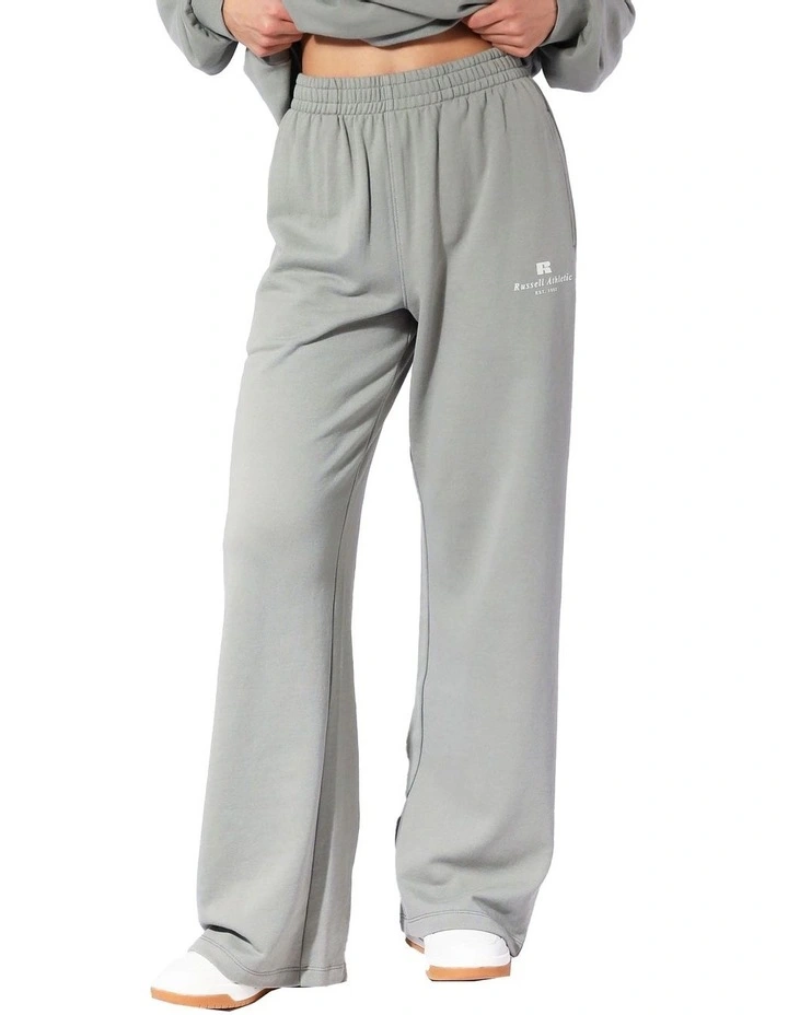 Logo Wide Leg Pant in Shadow Green image 1
