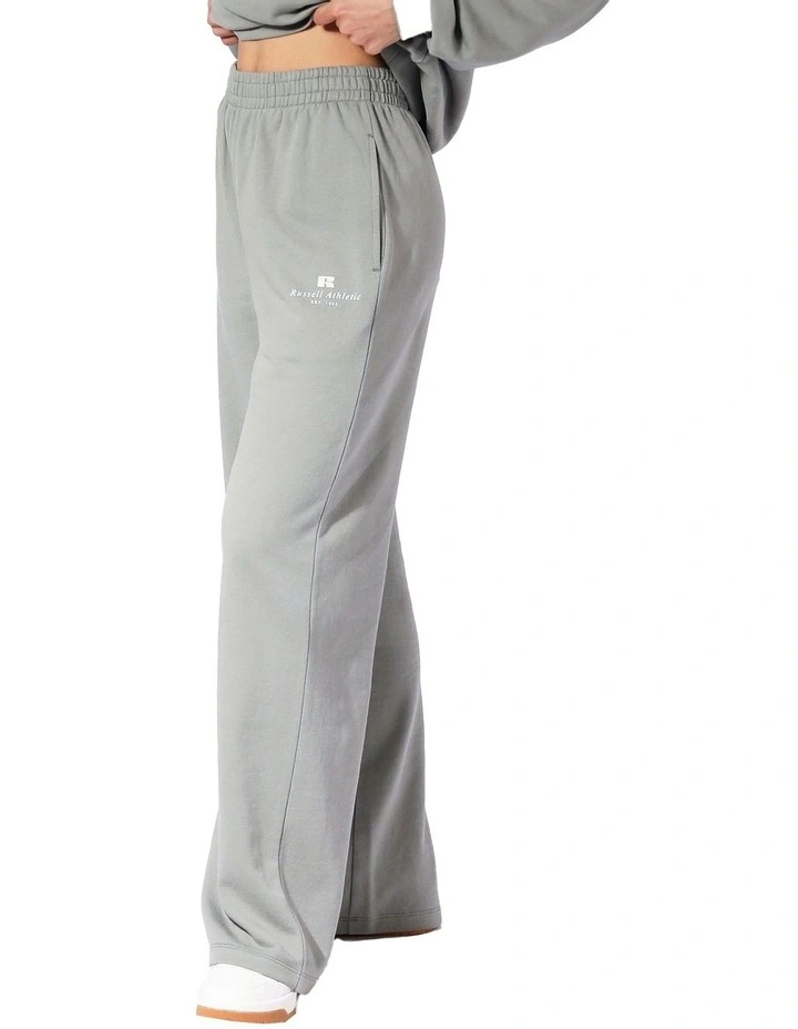 Logo Wide Leg Pant in Shadow Green image 3