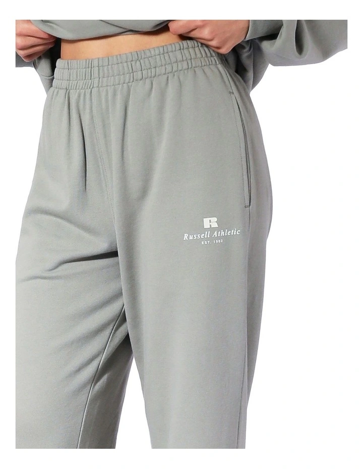 Logo Wide Leg Pant in Shadow Green image 4