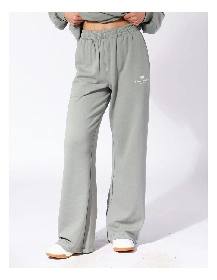 Logo Wide Leg Pant in Shadow Green image 6