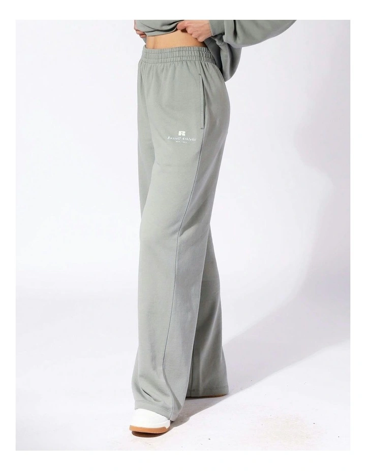 Logo Wide Leg Pant in Shadow Green image 7