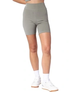 Logo Bike Short in Shadow Green