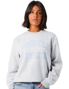 Arch Logo Crew Sweat Top in White