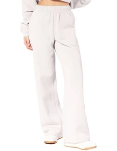 Logo Wide Leg Pant in Antarctica White