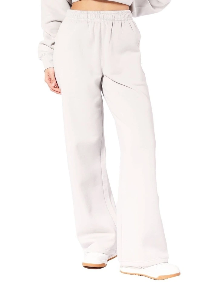 Logo Wide Leg Pant in Antarctica White image 1