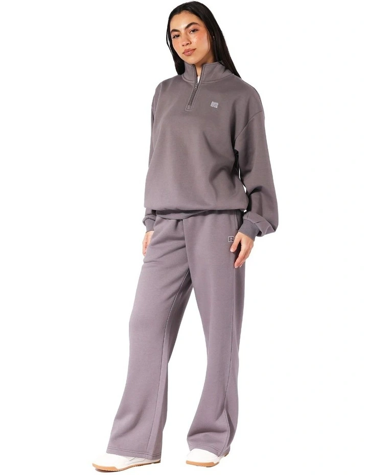 Logo Wide Leg Pant in Shark image 5