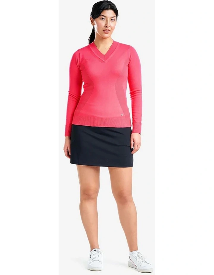 Nicole V-Neck Sweater in Cherry image 4