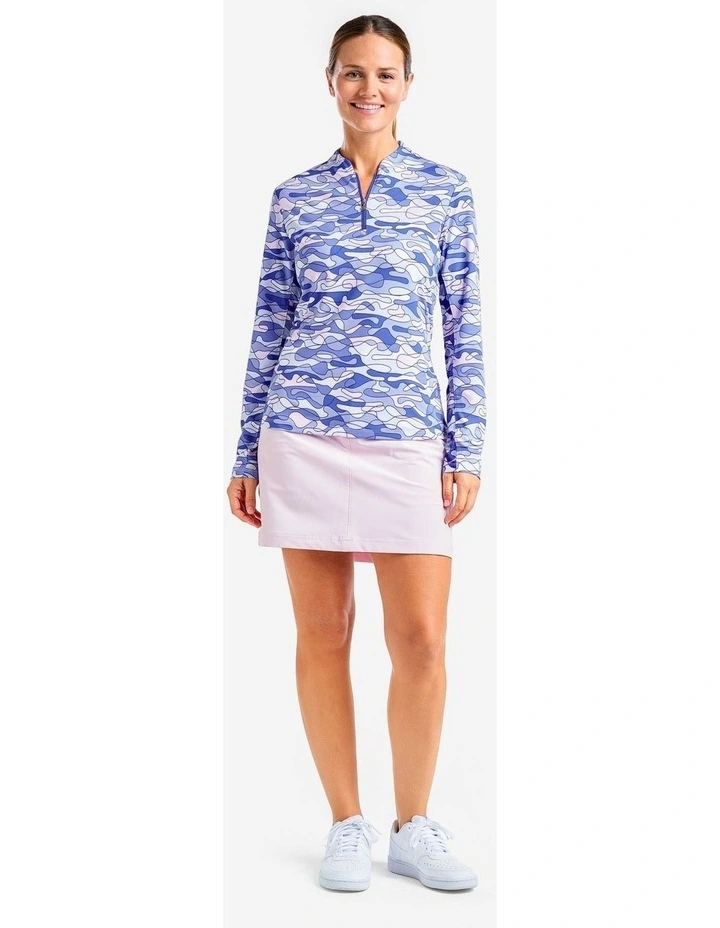 Lolita UV Long Sleeve Mock Neck Golf Shirt in Cobalt image 4