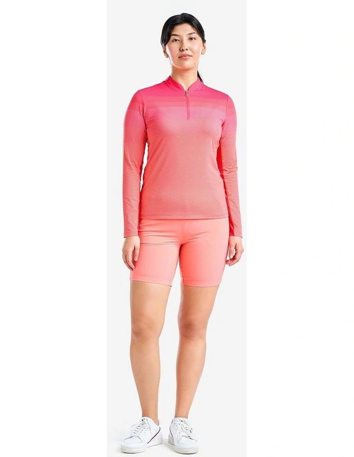 Lolita UV Long Sleeve Mock Neck Golf Shirt in Cherry image 5