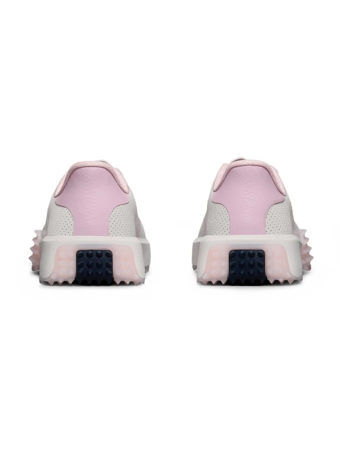 G.112 Perforated Leather Kiltie Golf Shoes in White/Blush image 2