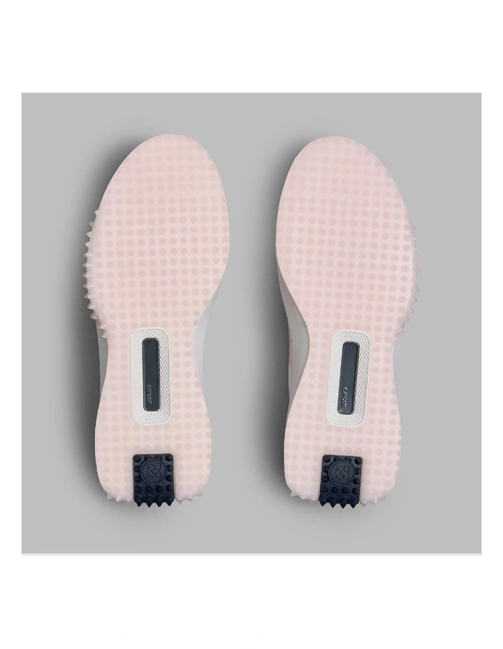G.112 Perforated Leather Kiltie Golf Shoes in White/Blush image 4