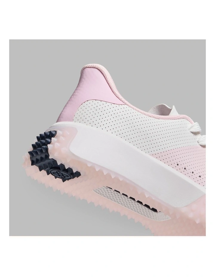 G.112 Perforated Leather Kiltie Golf Shoes in White/Blush image 5