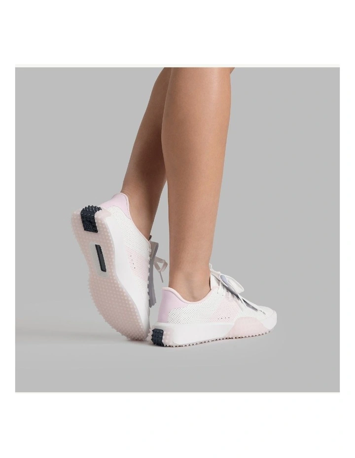 G.112 Perforated Leather Kiltie Golf Shoes in White/Blush image 6
