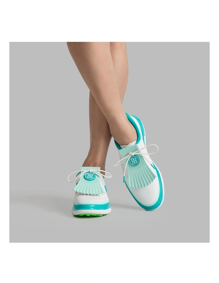 Tuxedo Stripe Gallivan2r Kiltie Golf Shoes in White image 6