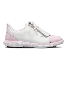 Brogue Cap Toe Kiltie Gallivan2r Golf Shoes in Snow/Blush
