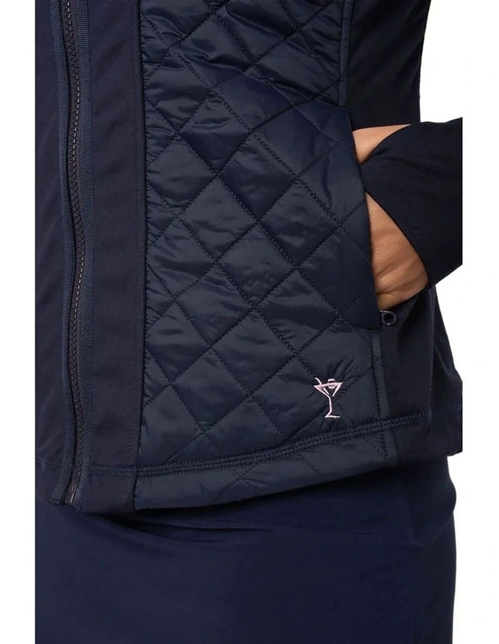 Golftini Hooded Wind Breaker Jacket in Navy image 3