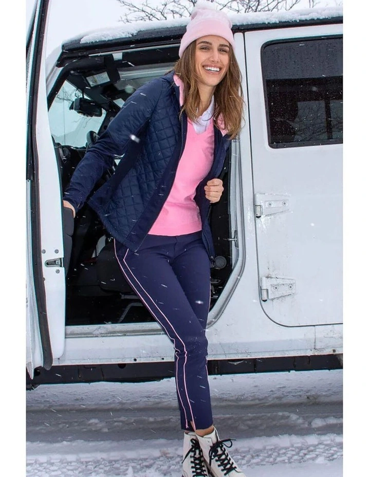 Golftini Hooded Wind Breaker Jacket in Navy image 4