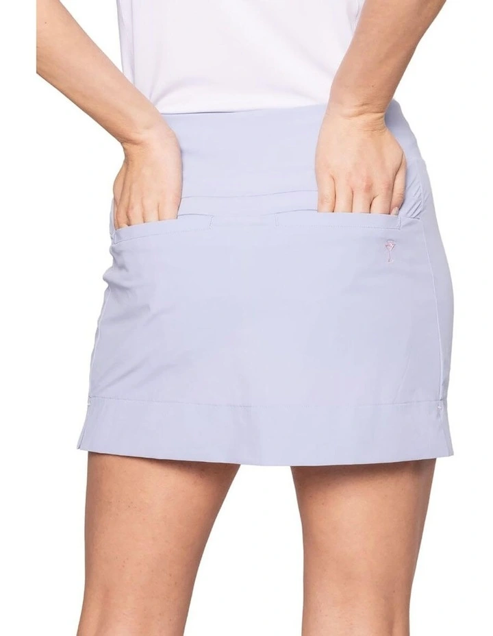 Golftini Be An Athlete Skort 17" in Seersucker Blue image 2