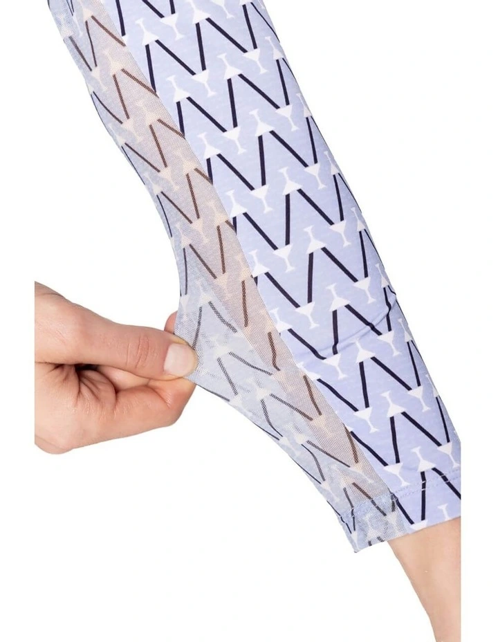 Golftini Cool Long Sleeve Polo Shirt in Blue image 4