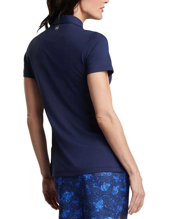 Performance Stretch Jersey Golf Shirt in Navy image 2