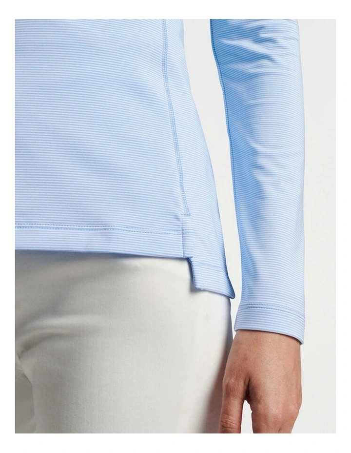 Sugar Stripe Perth 1/4 Midlayer Jumper in Cottage Blue image 4