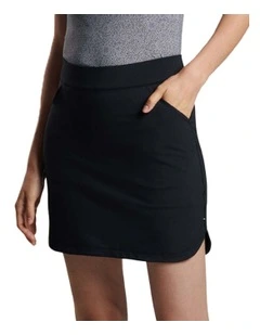 Alice Petal Hem Golf Skort in Black
