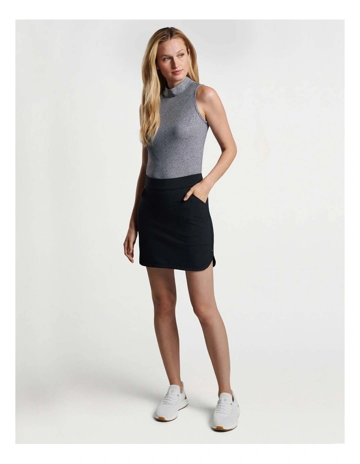 Alice Petal Hem Golf Skort in Black image 4
