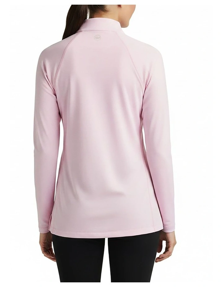 Sugar Stripe Perth 1/4 Midlayer Jumper in Palmer Pink image 2