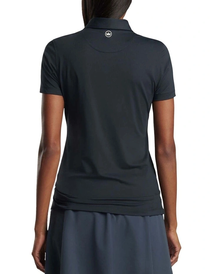 Performance Stretch Jersey Golf Shirt in Black image 2