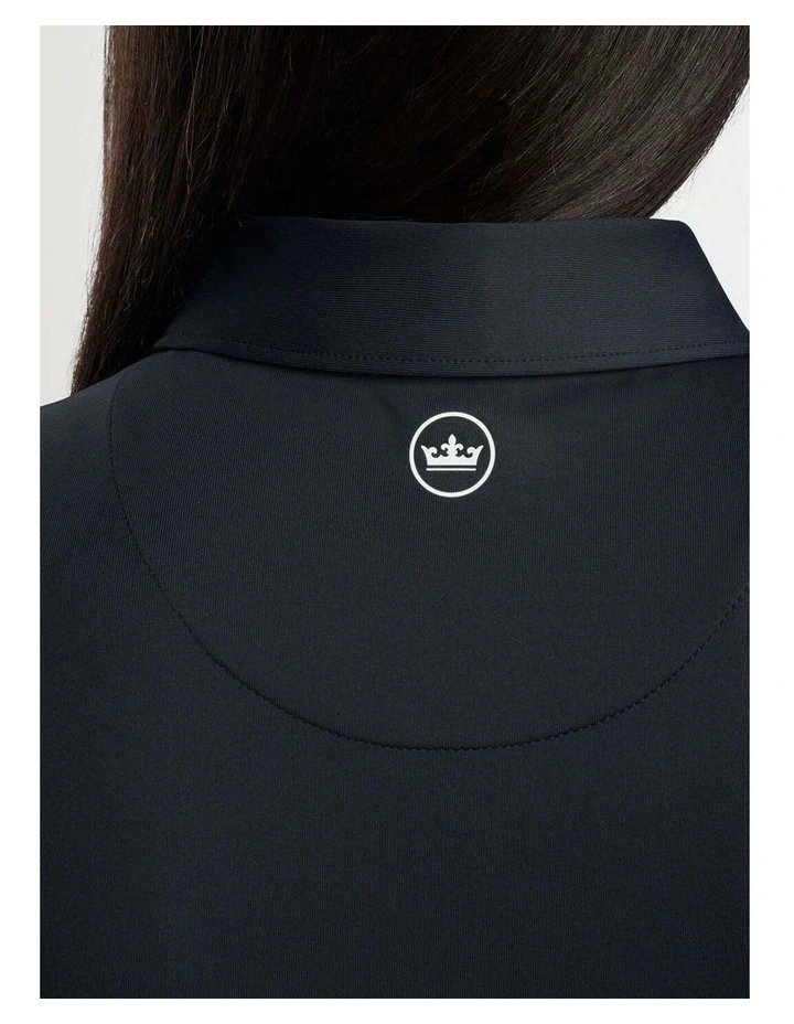 Performance Stretch Jersey Golf Shirt in Black image 3