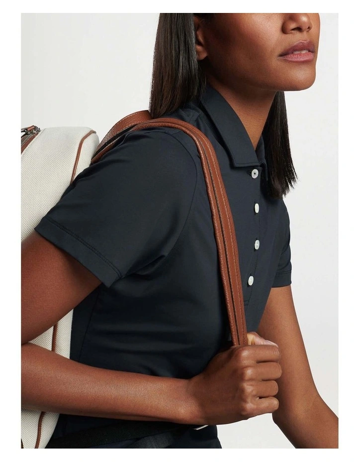 Performance Stretch Jersey Golf Shirt in Black image 4