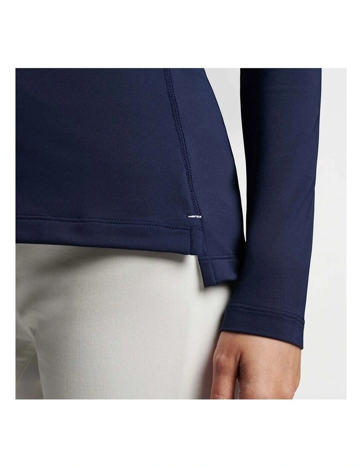 Raglan Sleeve Perth 1/4 Midlayer Jumper in Navy image 3