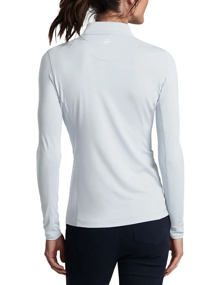 Lightweight Crown Sun Golf Jumper in White image 2