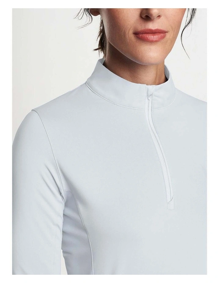 Lightweight Crown Sun Golf Jumper in White image 3