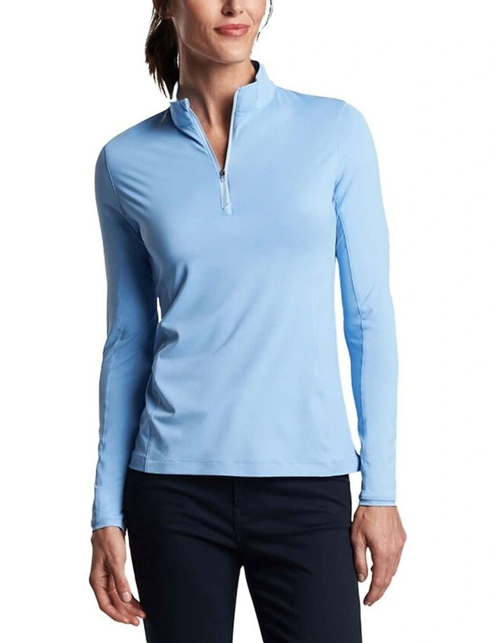 Lightweight Crown Sun Golf Jumper in Cottage Blue image 1