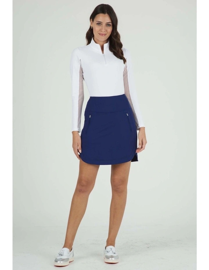 Ibkul Straight Golf Skort 17.5 in Navy image 5