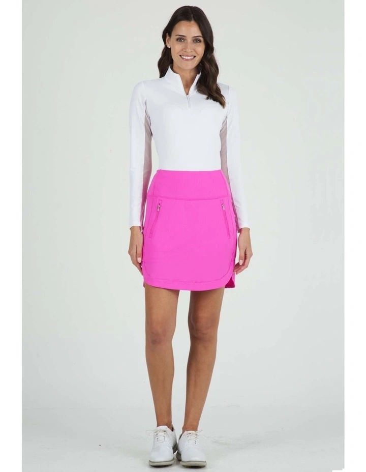 Ibkul Straight Golf Skort 17.5 in Hot Pink image 4