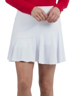 Ibkul Flounce Golf Skort 16.5 in White