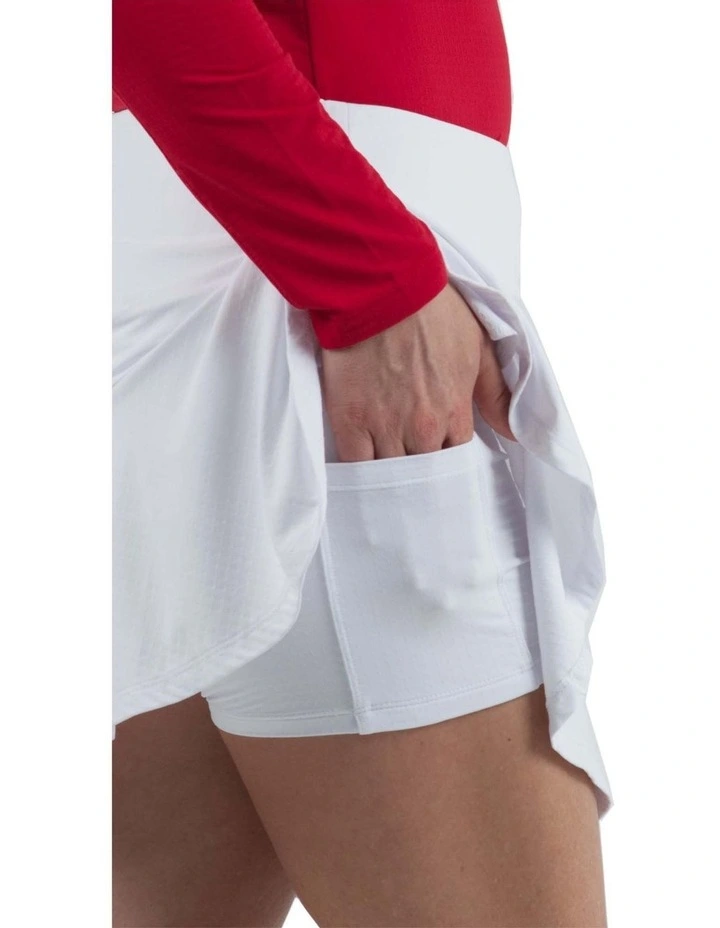 Ibkul Flounce Golf Skort 16.5 in White image 3