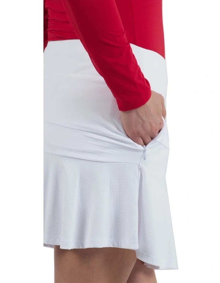 Ibkul Flounce Golf Skort 16.5 in White image 4