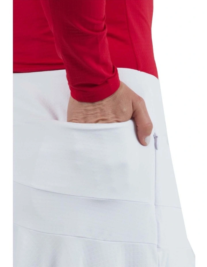 Ibkul Flounce Golf Skort 16.5 in White image 5